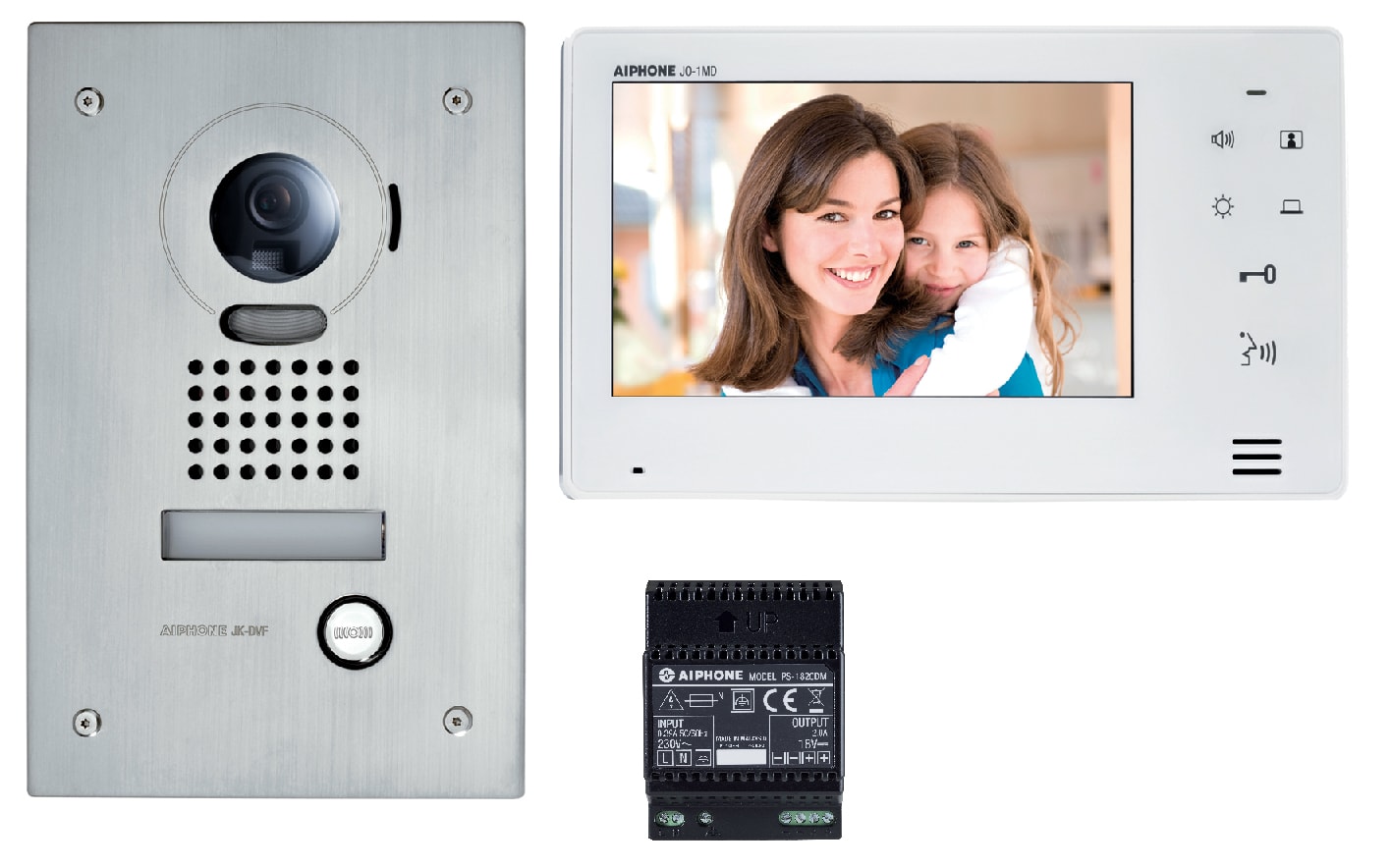 Aiphone - Kit video platine encastree avec moniteur ecran 7