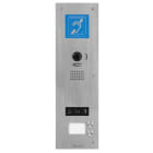 Aiphone - Platine vidéo inox encastrée, 2 BP, pictos, synthèse vocale & boucle magnétique