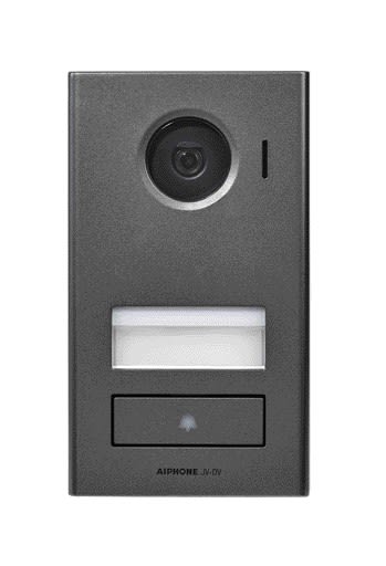 Aiphone - Platine vidéo alu. injecté, 2 fils intégral, saillie, IP54 et IK08, pour JV