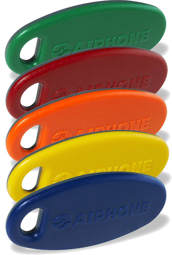 Aiphone - Pack de 5 badges bi-color pour ugvbt&cugvbt, gris-bleu-jaune-orange-rouge-vert