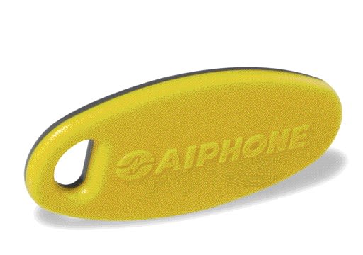 Aiphone - Badge résident supplémentaire, bicolore gris / jaune pour UGVBT, type porte-clé