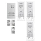 Aiphone - Kit audio platine alu saillie 4bp, 3 postes maîtres mains-libres, 3 transfo