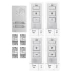 Aiphone - Kit audio platine alu saillie 4 4bp, 4 postes maîtres mains-libres, 4 transfo