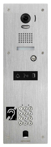 Aiphone - P. vidéo enc. 1BP, clavier, percée VIGIK+, pictos, synthèse & boucle magnétique