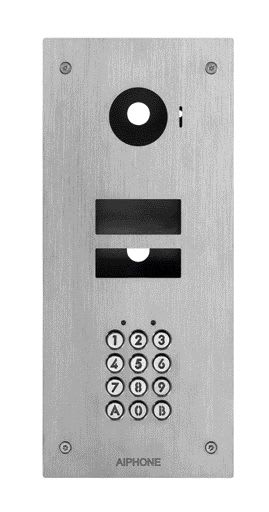 Aiphone - Façade inox 2 mm encastré avec clavier codé pour kits jvs1f & platine jvdvf
