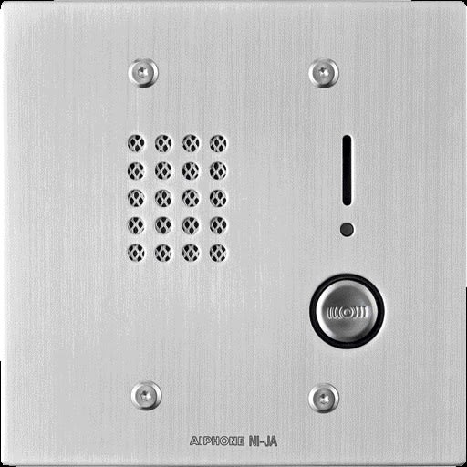 Aiphone - Poste secondaire, acier inoxydable, encastrée, 1 BP avec voyant, IP54 & IK07