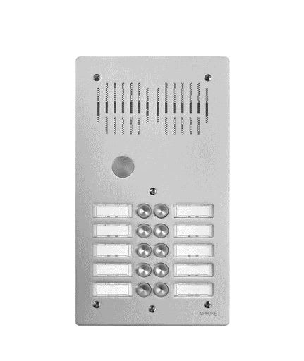 Aiphone - Platine de rue 10 boutons encastrée - 2 rangées, hauteur : 316mm