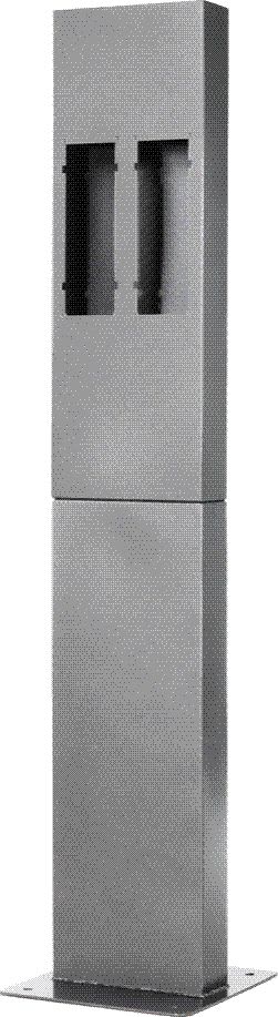 Aiphone - Potelet haut. 160 cm; semelle fixation inox 4mm pour 2xgf3f-ni repris,ni échangé