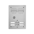 Aiphone - Platine audio 4 boutons d'appel, en aluminium 4 mm, encastrée sur 2 rangées