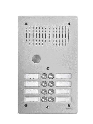 Aiphone - Platine de rue 8 boutons encastrée - 2 rangées, hauteur : 293mm