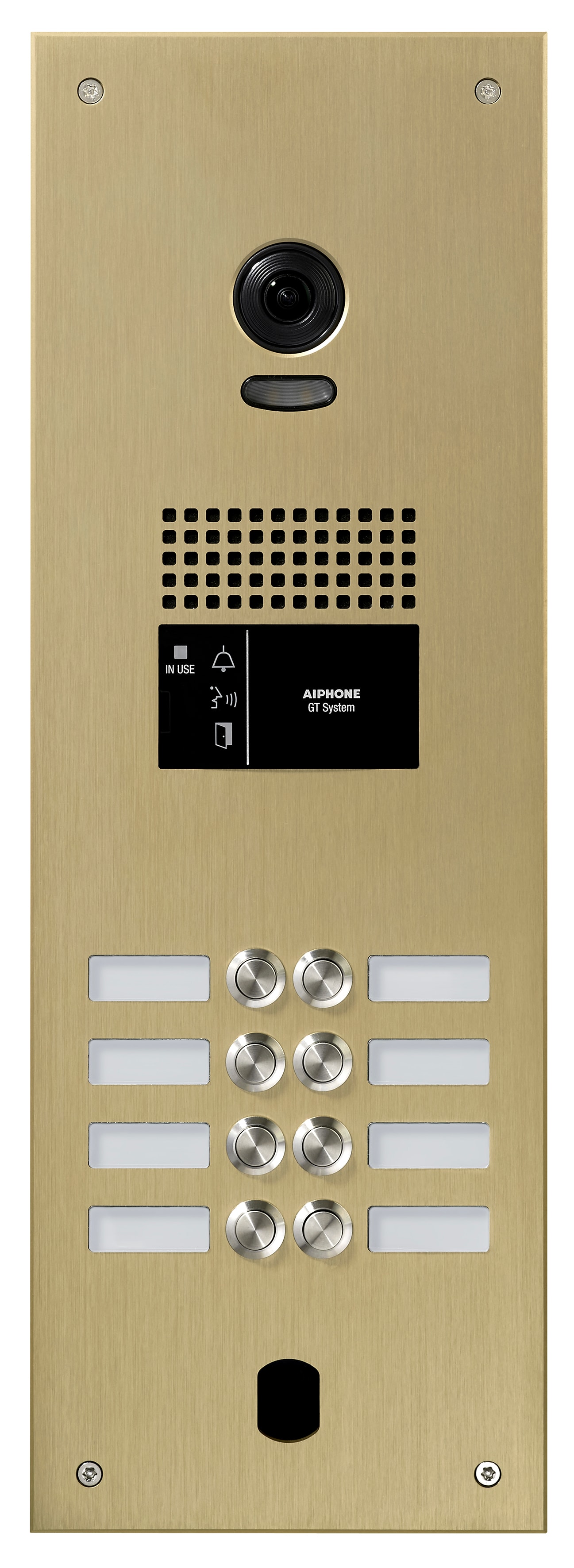 Aiphone - Platine vidéo monobloc gt alu champagne 8 bp d'appel avec électronique incluse