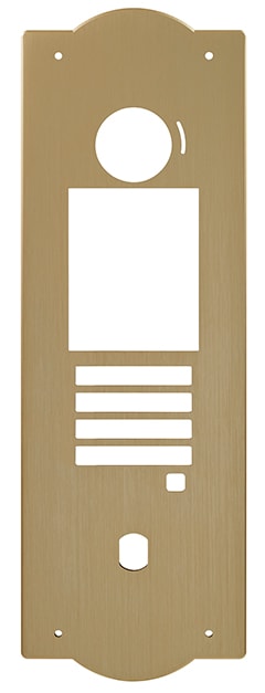 Aiphone - Façade aluminium anodisé champagne chapeau et culotte de gendarme