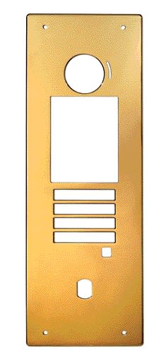 Aiphone - Façade finition laiton avec traitement PVD pour platine GTDMBLVN encastrée