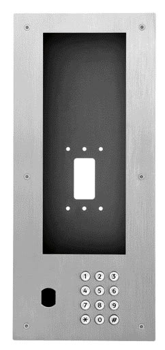 Aiphone - Façade inox pour IXGDM710K, clavier d'appel & percée VIGIK+ pour ERP/collectif
