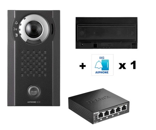 Aiphone - Pack IP saillie, 1 licence smart. Switch PoE inclus. MSIPTELIPBX à prévoir.