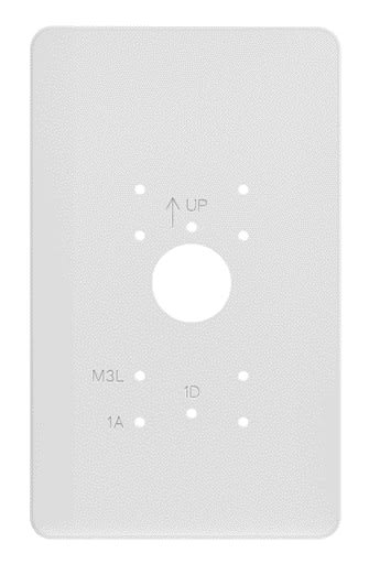 Aiphone - Plaque propreté blanche, étroite pour GT1D, GT1A et GT1M3L, emplacements repérés