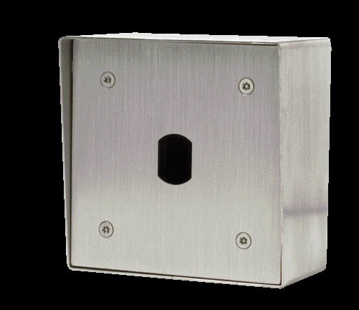 Aiphone - Boîtier inox saillie, avec perçage au diamètre 25 mm pour lecteur VIGIK+