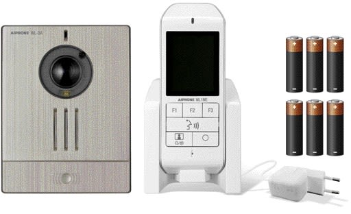 Aiphone - Carillon vidéo ss fil, techno DECT avec 6 piles Lithium pour la platine fournies