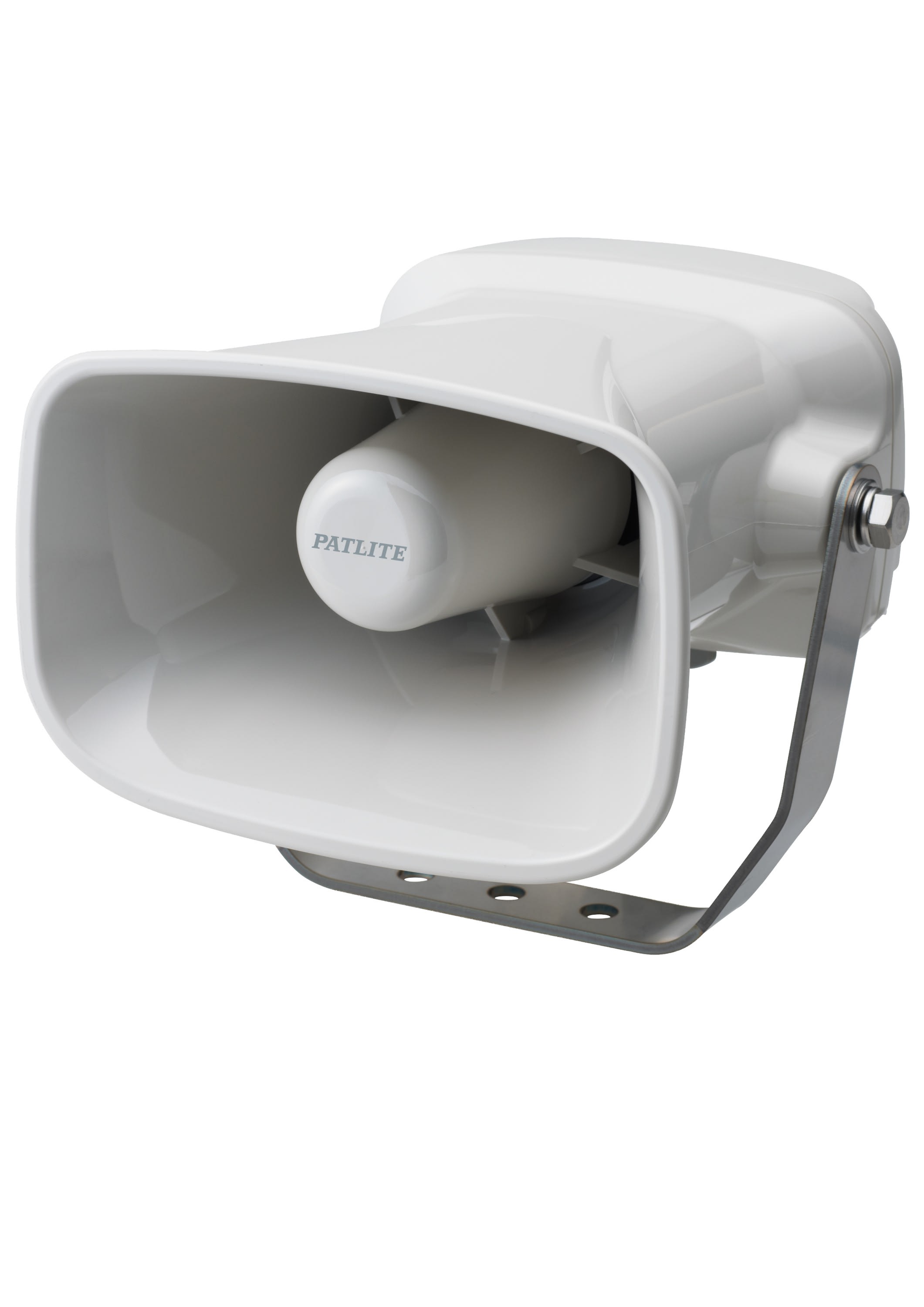 Patlite Europe GMBH - Sirène d'alarme, avertisseur vocal, blanc, 12-24VDC, 63CH, 110 dB, bornier, IP65