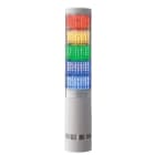 Patlite Europe GMBH - Colonne lumineuse programmable blanche, 5 étages, 24VDC, montage direct, buzzer