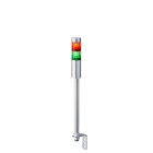 Patlite Europe GMBH - Colonne grise, 2 étages RG, 24V DC, 40mm, tube et équerre, câble, buzzer