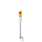 Patlite Europe GMBH - Colonne blanche, 2 étages RY, 24V DC, 40mm, tube et équerre, câble