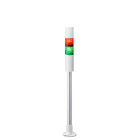 Patlite Europe GMBH - Colonne blanche, 2 étages RG, 24V DC, 40mm, tube et pied circulaire, buzzer