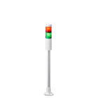 Patlite Europe GMBH - Colonne blanche, 2 étages RG, 24V DC, 40mm, tube et pied circulaire