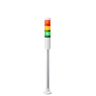 Patlite Europe GMBH - Colonne lumineuse, blanc, 3 étages RYG, 24VDC, 40mm, tube, pied rond, câble