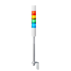 Patlite Europe GMBH - Colonne blanche, 4 étages RYGB, 24VDC, 40mm, tube et équerre, câble, buzzer
