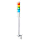 Patlite Europe GMBH - Colonne blanche, 4 étages RYGB, 24V DC, 40mm, tube et équerre, câble