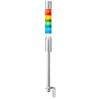 Patlite Europe GMBH - Colonne grise, 5 étages RYGBC, 24V DC, 40mm, tube et équerre, câble, buzzer