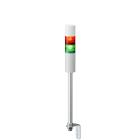 Patlite Europe GMBH - Colonne ethernet blanche, 2 étages RG, 24VDC, 50mm, sur tube et équerre, buzzer