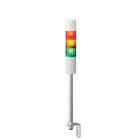 Patlite Europe GMBH - Colonne blanche, 3 étages RYG, 12V DC, 50mm, tube et équerre, câble, buzzer