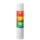 Patlite Europe GMBH - Colonne blanche, 3 étages RYG, 12V DC, 50mm, montage direct 3 vis, câble, buzzer
