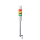 Patlite Europe GMBH - Colonne blanche, 3 étages RYG, 24V DC, 50mm, tube et équerre, câble, buzzer