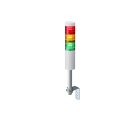 Patlite Europe GMBH - Colonne ethernet blanche, 3 étages RYG, 24V DC, 50mm, tube court 100mm/équerre