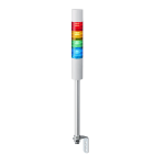 Patlite Europe GMBH - Colonne ethernet blanche, 4 étages RYGB, 24VDC, 50mm, tube et équerre, buzzer