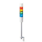 Patlite Europe GMBH - Colonne blanche, 4 étages RYGB, 24V DC, 50mm, tube et équerre, câble, buzzer