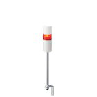 Patlite Europe GMBH - Colonne blanche, 1 étage rouge, 24V DC, 60mm, tube et équerre, câble, buzzer