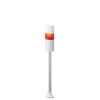 Patlite Europe GMBH - Colonne blanche, 1 étage rouge, 24V DC, 60mm, tube et pied circulaire, buzzer