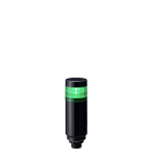 Patlite Europe GMBH - Colonne noire, 1 étage vert, 24VDC, 60mm, noix M30, M12-4 broches