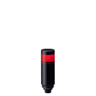 Patlite Europe GMBH - Colonne noire, 1 étage rouge, 24VDC, 60mm, noix M30, M12-4 broches