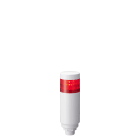 Patlite Europe GMBH - Colonne blanche, 1 étage rouge, 24VDC, 60mm, noix M30, M12-4 broches