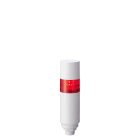 Patlite Europe GMBH - Colonne blanche, 1 étage rouge, 24VDC, 60mm, noix M30,  M12-5 broches, buzzer