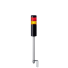 Patlite Europe GMBH - Colonne noire, 2 étages RY, 24VDC, 60mm, M12-4 broches, tube et équerre