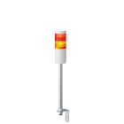 Patlite Europe GMBH - Colonne blanche, 2 étages RY, 24V DC, 60mm, tube et équerre, câble