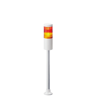 Patlite Europe GMBH - Colonne blanche, 2 étages RY, 24V DC, 60mm, tube et pied circulaire