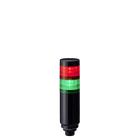 Patlite Europe GMBH - Colonne noire, 2 étages rouge vert, 24VDC, 60mm, noix M30, M12-4 broches