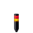 Patlite Europe GMBH - Colonne noire, 2 étages rouge orange, 24VDC, 60mm, noix M30, M12-4 broches